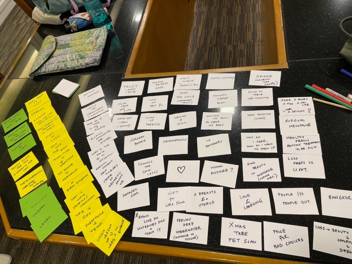 TEDx Brainstorming — wall of post-it notes